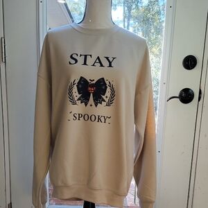 Gildan Cream Stay Spooky Crewneck Sweater